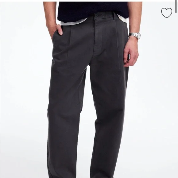 Madewell Pleated Twill Trousers Sz 34 NS396 - Picture 2 of 7